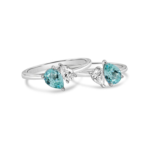 The Mir Ring - 1.45tcw Paraiba & Moissanite