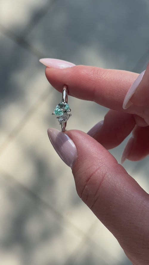 The Mir Ring - 1.45tcw Paraiba & Moissanite